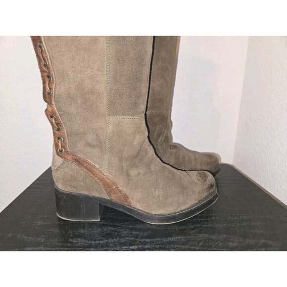 Nine West Vintage America Collection Suede Knee High Size 9 M Brown Rear Zip - Picture 4 of 16